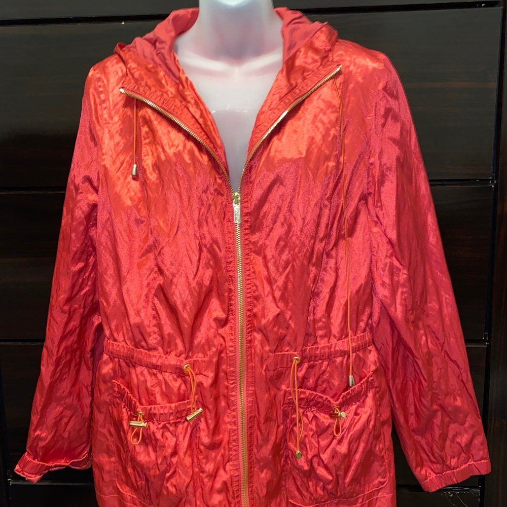 JONES NEW YORK❣️SCARLET RED w/ GOLD ACCENT ZIPPER